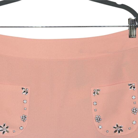 KOTON Baby Pink Jeweled Mini Skirt Size 8 NWT - Picture 2 of 4